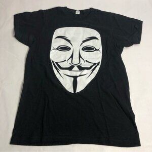 V for Vendetta Black Graphic‎ T-Shirt Size Small
